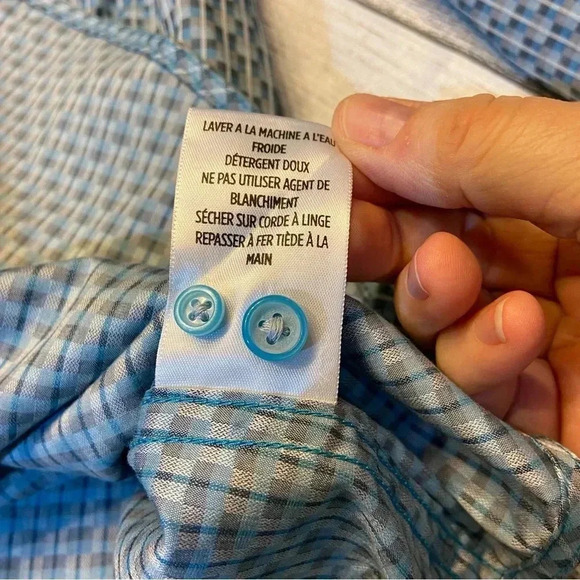 Robert Graham Men's Button up Dress Shirt 2XL Teal Classic Business Cocktail NWT - Picture 11 of 12